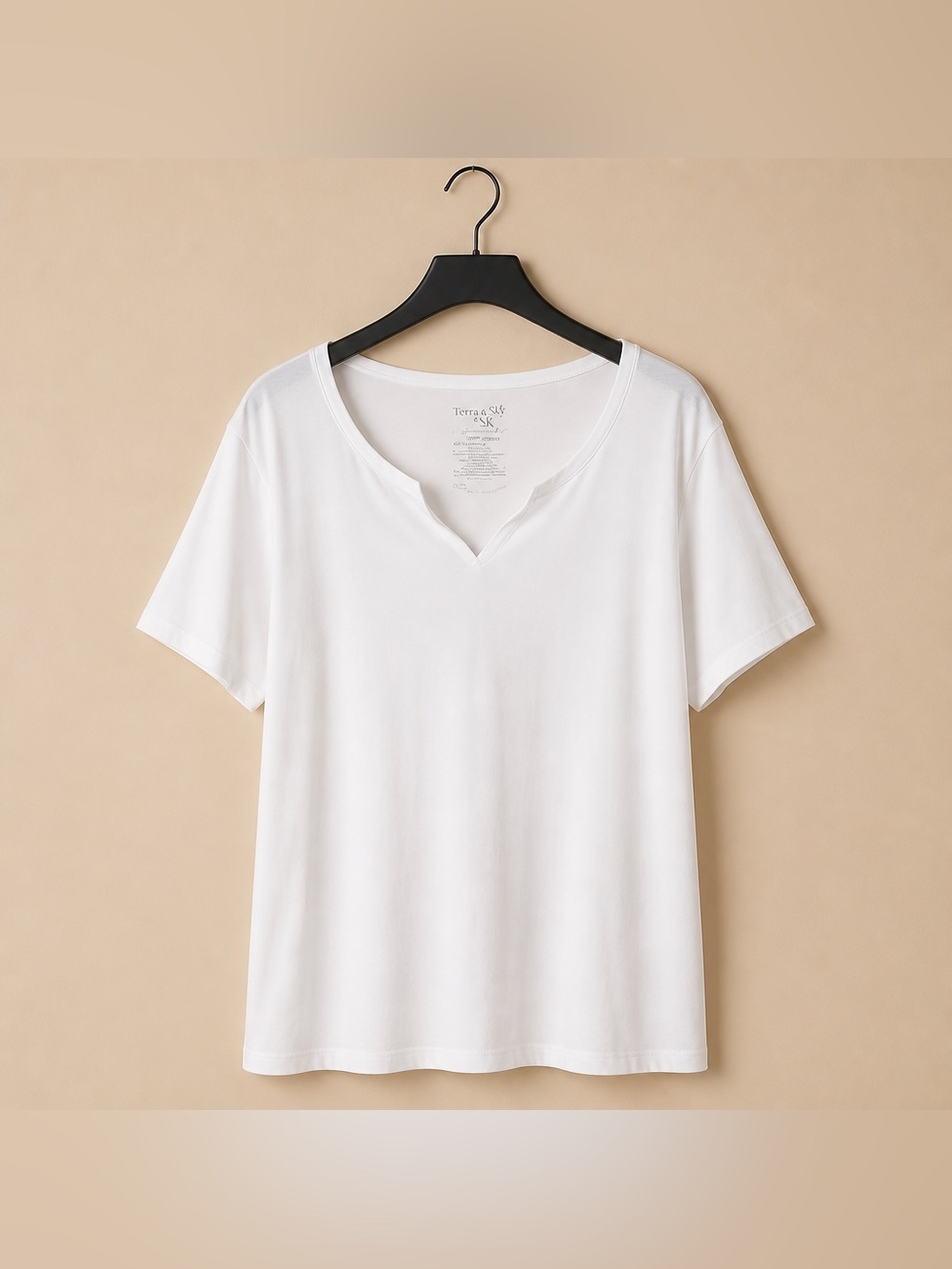 Terra and Sky White 3X 24W/26W Notch Neck Cotton Tee 2/$25